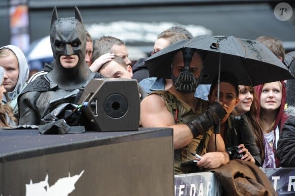L'avant-première à Londres de The Dark Knight Rises le 18 juillet 2012