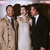 Tom Hardy, Anne Hathaway et Christian Bale lors de l'avant-première à Londres de The Dark Knight Rises le 18 juillet 2012