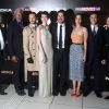 Tom Conti, Morgan Freeman, Tom Hardy, Anne Hathaway, Christian Bale, Marion Cotillard, Joseph Gordon-Levitt et Cillian Murphy lors de l'avant-première à Londres de The Dark Knight Rises le 18 juillet 2012