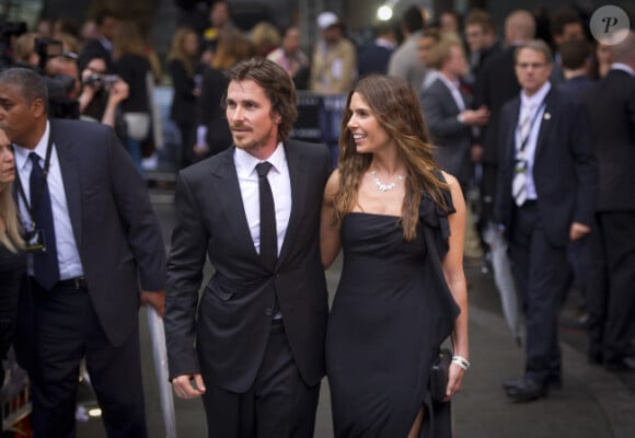 Christian Bale et sa femme Sibi Blazic lors de l'avant-première à Londres de The Dark Knight Rises le 18 juillet 2012