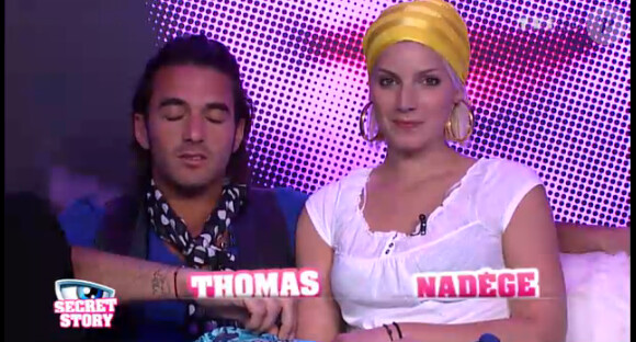 Nadège et Thomas dans la quotidienne de Secret Story 6 le jeudi 19 juillet 2012 sur TF1