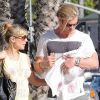 Elsa Pataky, Chris Hemsworth et leur fille India Rose dans les rues de Santa Monica, le 20 juillet 2012.