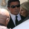 Sylvester Stallone aux obsèques de son fils Sage Stallone, mort à l'âge de 36 ans, le samedi 21 juillet 2012 à Brentwood.