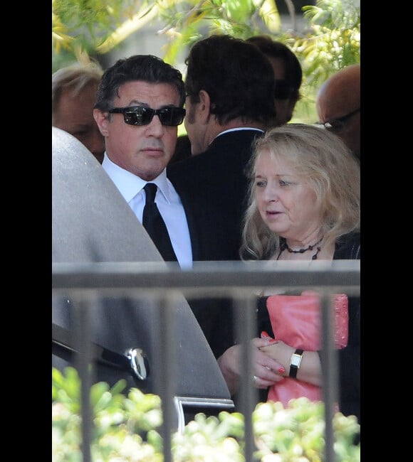 Sylvester Stallone aux obsèques de son fils Sage Stallone, mort à l'âge de 36 ans, le samedi 21 juillet 2012 à Brentwood.