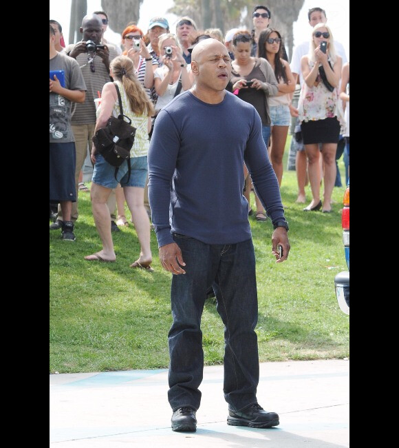 LL Cool J sur le tournage de la série NCIS : Los Angeles à Venice en Californie le 23 juillet 2012