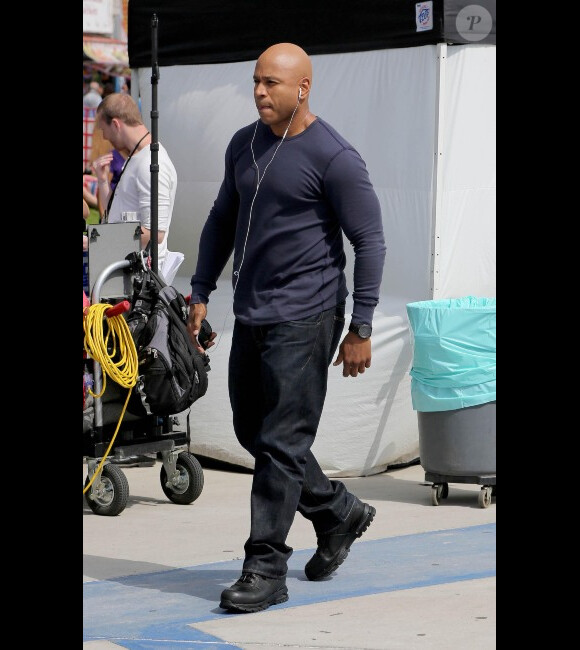 LL Cool J sur le tournage de la série NCIS : Los Angeles à Venice en Californie le 23 juillet 2012