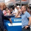 LL Cool J et Chris O'Donnel sur le tournage de la série NCIS : Los Angeles à Venice en Californie le 23 juillet 2012