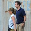Jennifer Aniston et Jason Sudeikis sur le tournage de We're the Millers le 23 juillet 2012 à Wilmington