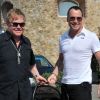 Elton John et David Furnish et leur fils Zachary à Saint-Tropez le 4 août 2011.