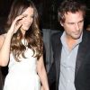 Kate Beckinsale et son mari Len Wiseman sortent d'un restaurant à Los Angeles, le 26 juillet 2012.