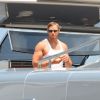 Kellan Lutz en vacances surla côte d'Azur sur un yacht à Saint-Tropez. Le 28 juillet 2012.