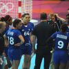 Les Bleues ont maltraité les Suédoises... Le prince Daniel et le prince Carl Philip de Suède ont assisté sans enthousiasme à la débâcle des handballeuses suédoises, battues par la France 29 à 17 le 1er août 2012 lors des Jeux olympiques de Londres.