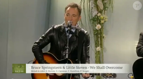Bruce Springsteen à Oslo le 22 juillet 2012 lors du concert à la mémoire des 27 victimes du mass murderer Anders Behring Breivik.