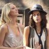 Blake Lively et Sofia Black d'Elia sur le tournage de Gossip Girl, à New York, le 2 août 2012