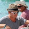 Nico Rosberg, très à l'aise sur un bateau sur l'île de Formentera avec sa compagne Vivian Sibold le 2 août 2012