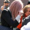 Amanda Bynes, pas très fière le 6 avril 2012 à la sortie du commissariat de Los Angeles.