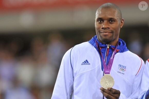 Grégroy Baugé, dépité après sa médaille d'argent en vitesse lors des Jeux olympiques de Londres le 6 août 2012
