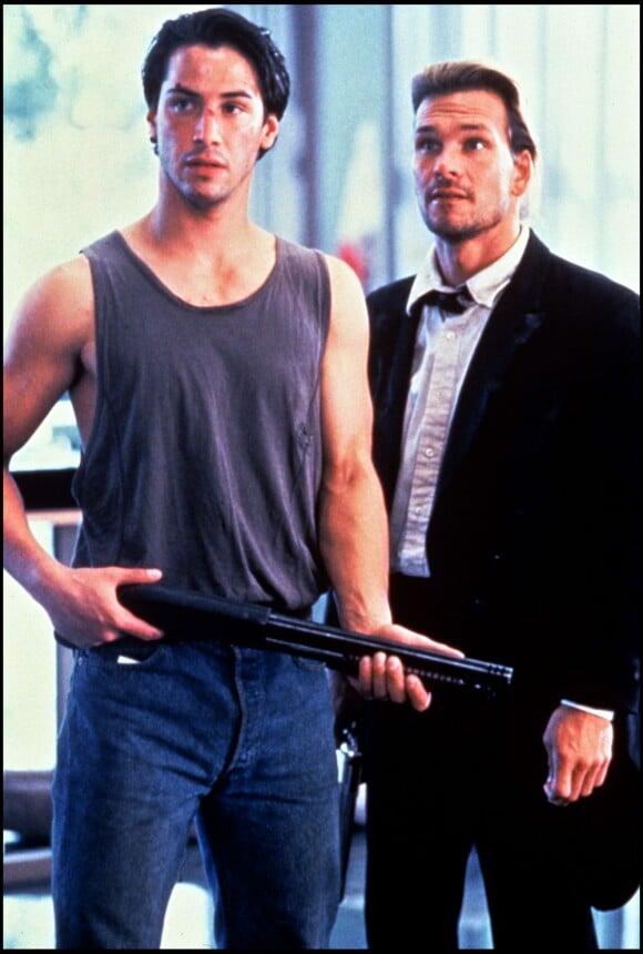 Keanu Reeves et Patrick Swayze dans Point Break.