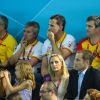 Le prince Felipe d'Espagne, malgré tous ses encouragements, n'a pu que constater la défaite de l'équipe d'Espagne féminine de water-polo face aux Etats-Unis en finale du tournoi olympique, le 9 août 2012, à Londres.
