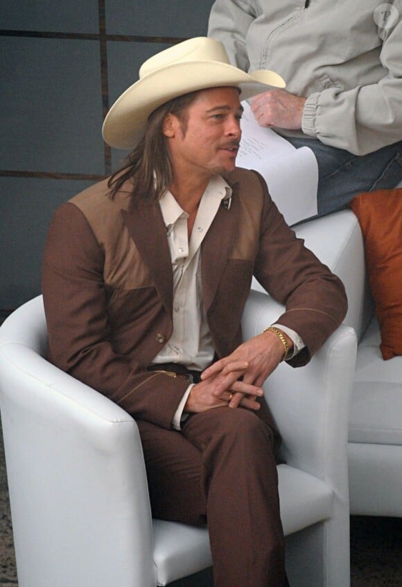 Brad Pitt sur le tournage de The Counselor à Londres le 31 juillet 2012
