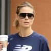 Heidi Klum s'offre un café après son jogging à New York, le 11 août 2012
