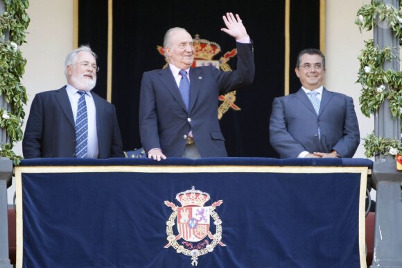 Le roi Juan carlos Ier d'Espagne le 11 août 2012 à Cadix pour le bicentenaire de la constitution.