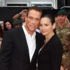 Jean-Claude Van Damme et sa femme Gladys lors de l'avant-première à Londres du film Expendables 2 le 13 août 2012