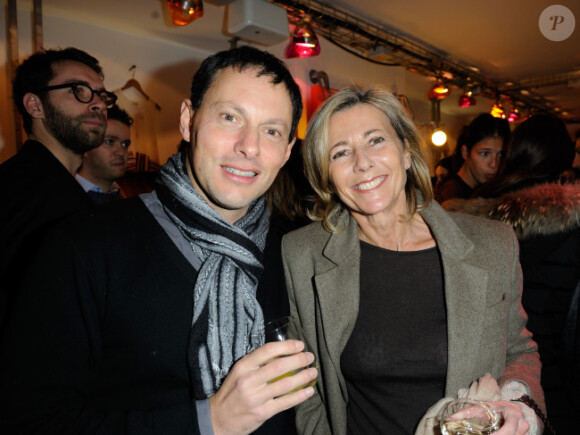 Marc-Olivier Fogiel et Claire Chazal en février 2012 à Paris