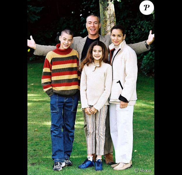 Jean-Claude Van Damme et sa femme Gladys avec leurs enfants en 2003 Khristopher et Bianca