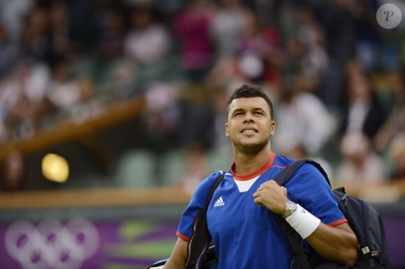 Jo-Wilfried Tsonga lors des Jeux olympiques de Londres le 29 juillet 2012