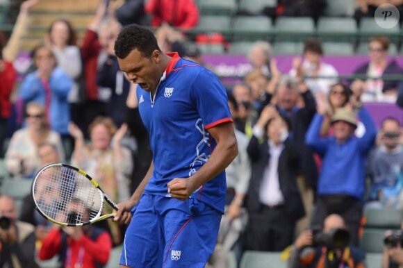 Jo-Wilfried Tsonga lors des Jeux olympiques de Londres le 31 juillet 2012