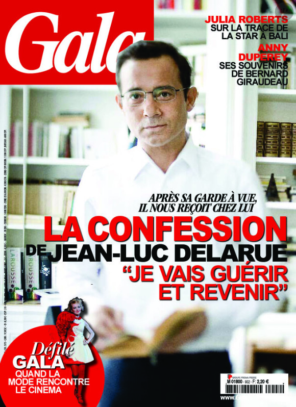 Jean-Luc Delarue en Une du magazine Gala, en septembre 2010.