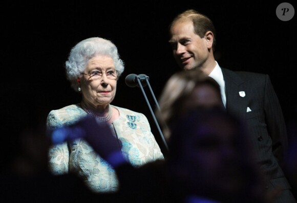 La reine Elizabeth II lors de la cérémonie d'ouverture des Jeux paralympiques le 29 août 2012 à Londres.