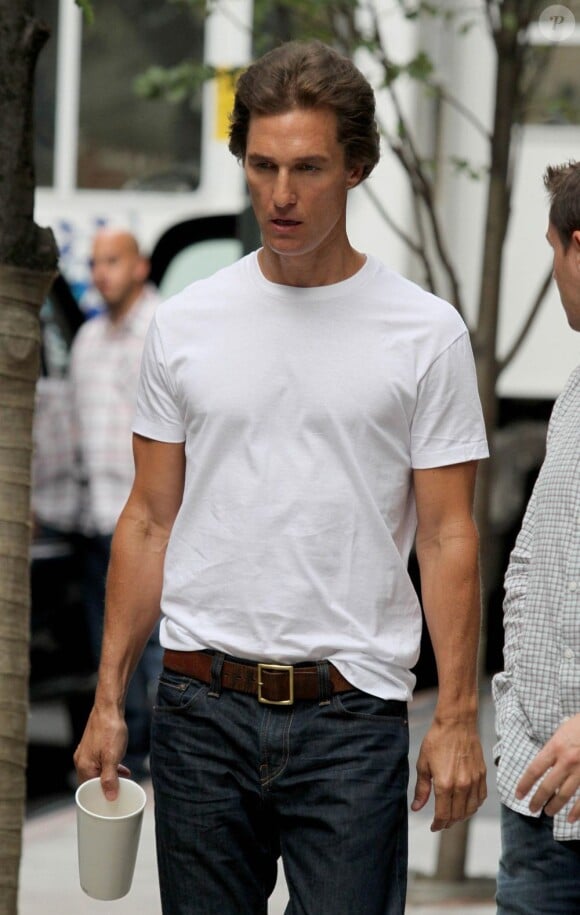 Matthew McConaughey sur le tournage de The Wolf of Wall Street le 27 août 2012