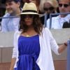 Eva Longoria dans les tribunes du Arthur Ashe Stadium le 3 septembre lors de la victoire de Serena Williams en huitièmes de finale de l'US Open à New York