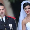 Sonia Lacen et Julien Lamour, fous d'amour, lors de leur mariage le 25 août 2012 à Saint-Rémy-de-Provence