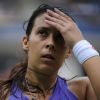 Marion Bartoli a livré un dur combat face à Maria Sharapova mais s'est finalement inclinée en quart de finale de l'US Open le 5 septembre 2012 à New York