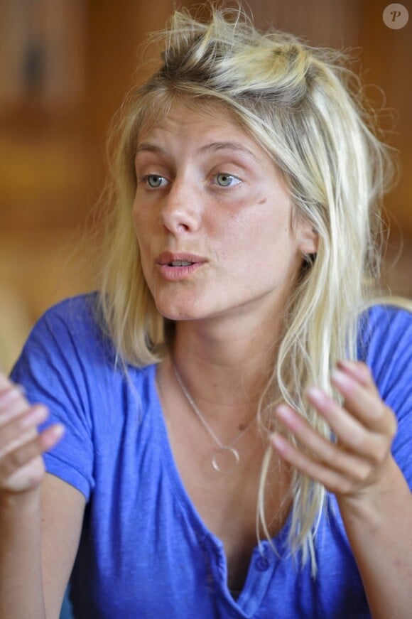 Mélanie Laurent lors de la conférence de presse du documentaire The End of the Line - L'océan en voie d'épuisement à Saint-Jean-de-Luz, le 6 septembre 2012.
