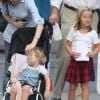 Sofia Copopla et ses adorables filles Romy, 2 ans, et Cosima, 5 ans et demi, à New York le 7 septembre 2012