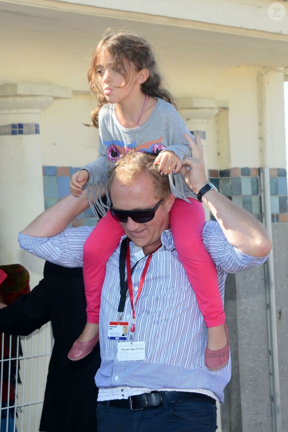 François-Henri Pinault et sa fille Valentina à Deauville, le 8 septembre 2012