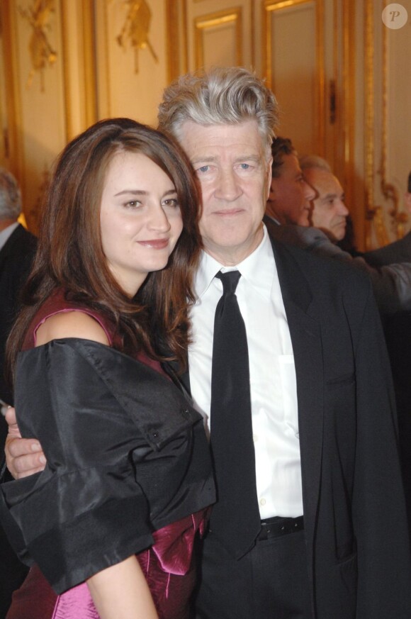 David Lynch et sa femme Emily Stofle en octobre 2007 à Paris.