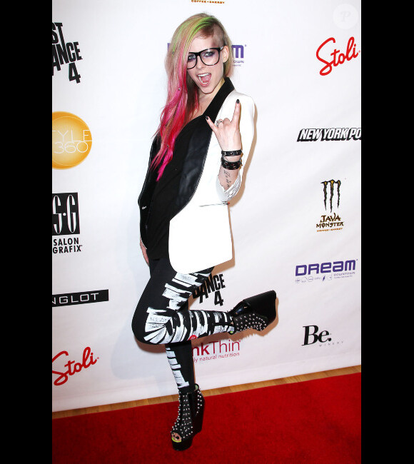 Avril Lavigne à la Fashion Week new-yorkaise, le lundi 10 septembre 2012.
