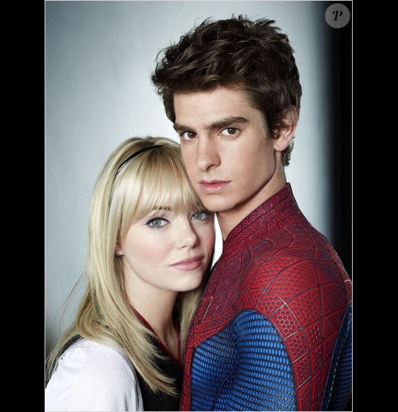 Emma Stone et Andrew Garfield dans The Amazing Spider-Man, 2012.