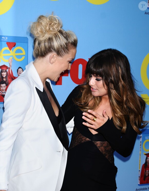 Kate Hudson et Lea Michele à l'avant-première de la saison 4 de Glee, à Los Angeles, le 12 septembre 2012.