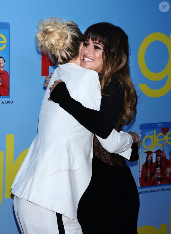 Kate Hudson et Lea Michele à l'avant-première de la saison 4 de Glee, à Los Angeles, le 12 septembre 2012.