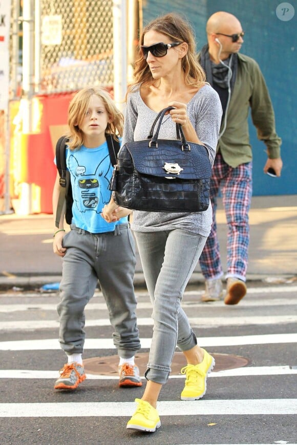 Sarah Jessica Parker et son fils James se rendent à l'école le 14 septembre 2012