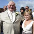  Thierry, accompagné de sa fille Charlène, pose le jour de son mariage, à Gavray, le samedi 15 septembre 2012. 