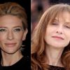 Cate Blanchett en mai 2012 à New York / Isabelle Huppert en mai 2012 à Cannes.