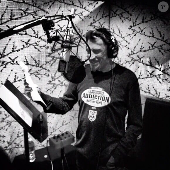 Johnny Hallyday en studio à Los Angeles, septembre 2012.