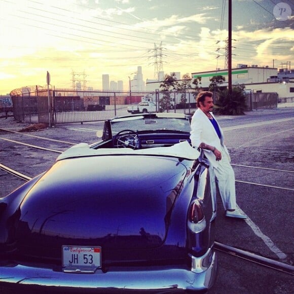 Johnny Hallyday immortalisé par Laeticia à Los Angeles, septembre 2012.